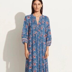NWT Natalie Martin Womens Floral 3/4 Sleeve Rayon Sammie Maxi Dress Blue XL
